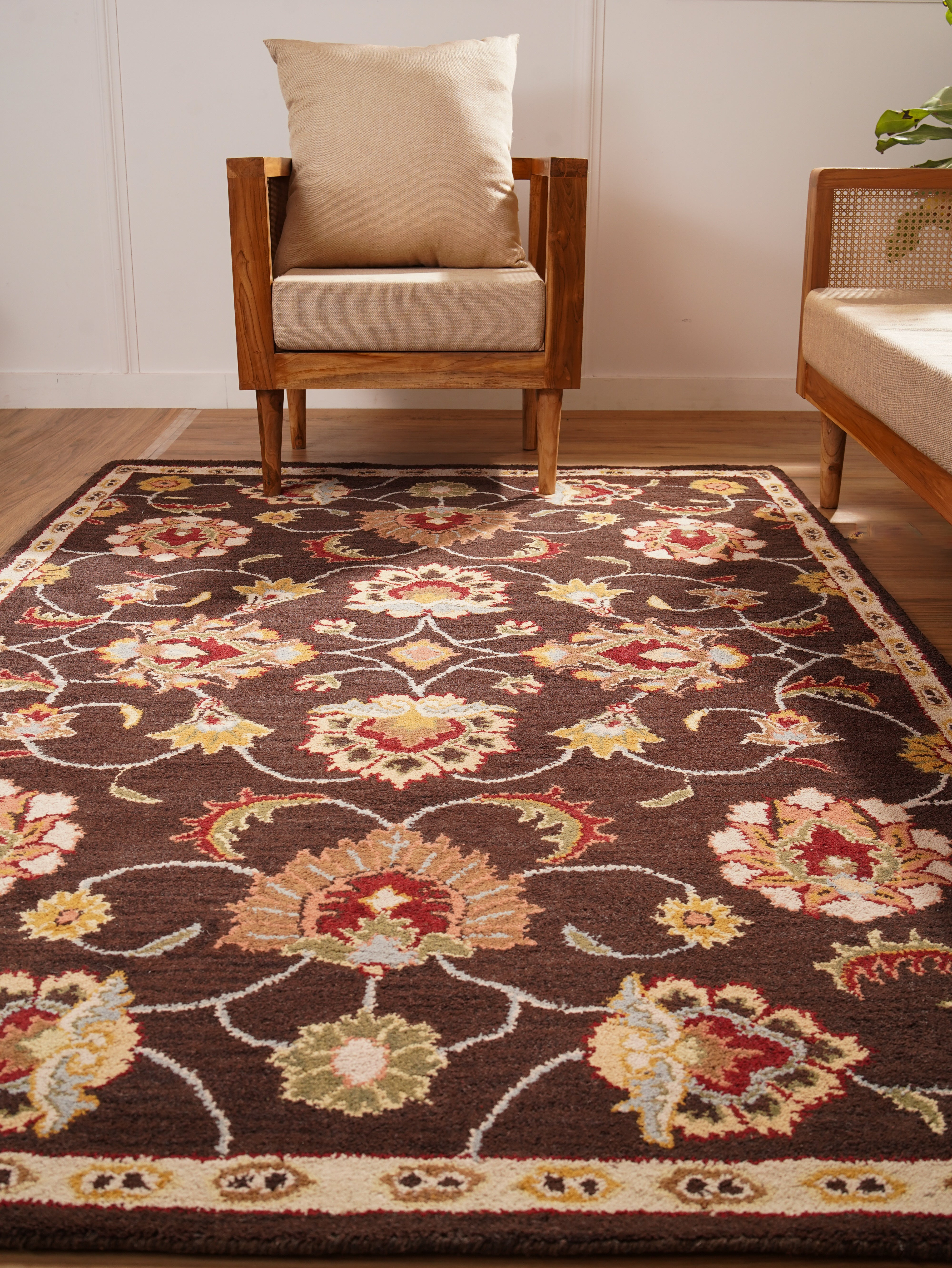Baluchi Hand Tufted Rug - Authentic Afghan Wool Carpet for Living Room, Bedroom & Home Decor | Soft & Durable Traditional Oriental Area Rug