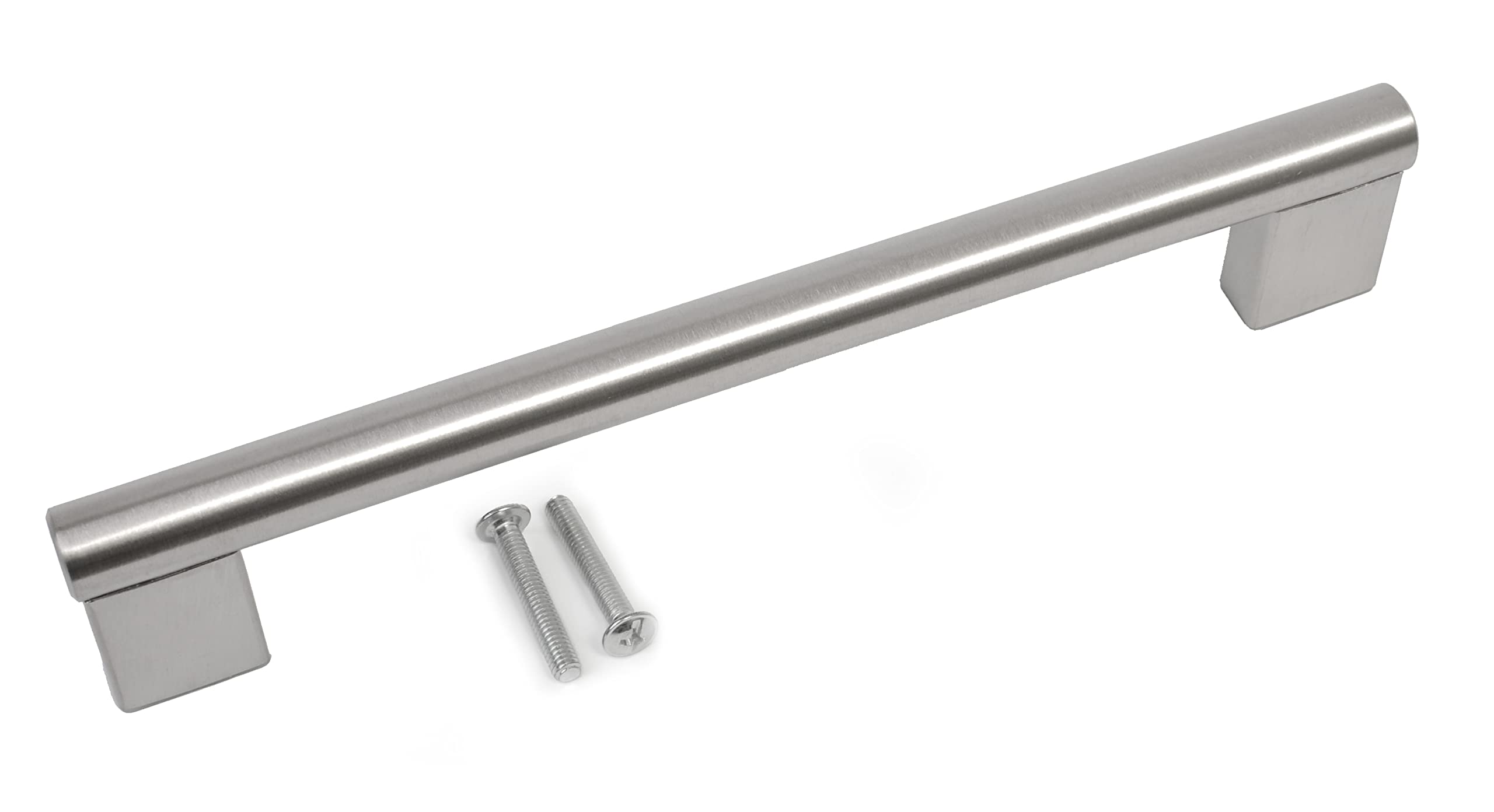 Stainless Steel Kitchen Cabinet Handles - Brushed Nickel Keyhole Door Knobs & Pulls (20 Pack, 160mm) for Modern Home & Office Cabinets