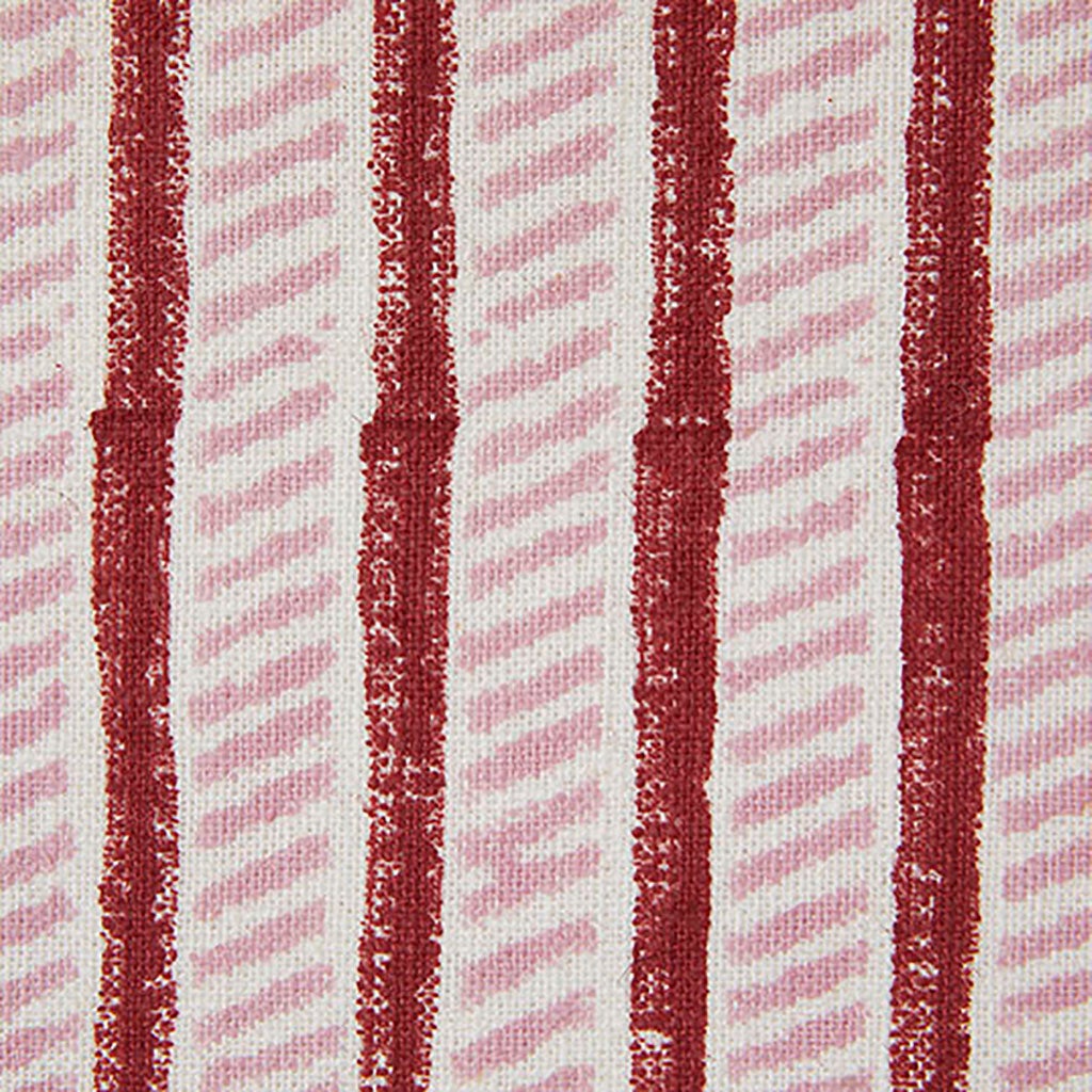 Garden Path Block Printed Fabric - Linen/Cotton Blend - Iron/Rose Design - Home Decor & DIY Crafting Material for Curtains, Table Runners, and Upholstery