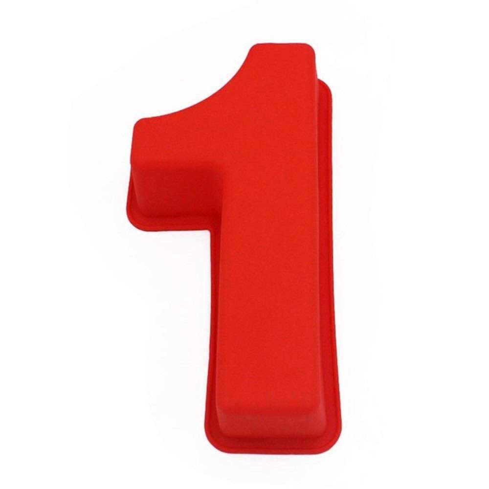 10 Inch Silicone Number Cake Mold 0-9 - Reusable Digital Cake Pan for Wedding, Birthday & Anniversary Decorations - Perfect for DIY Fondant, Buttercream & Chocolate Cakes (Color: 1)