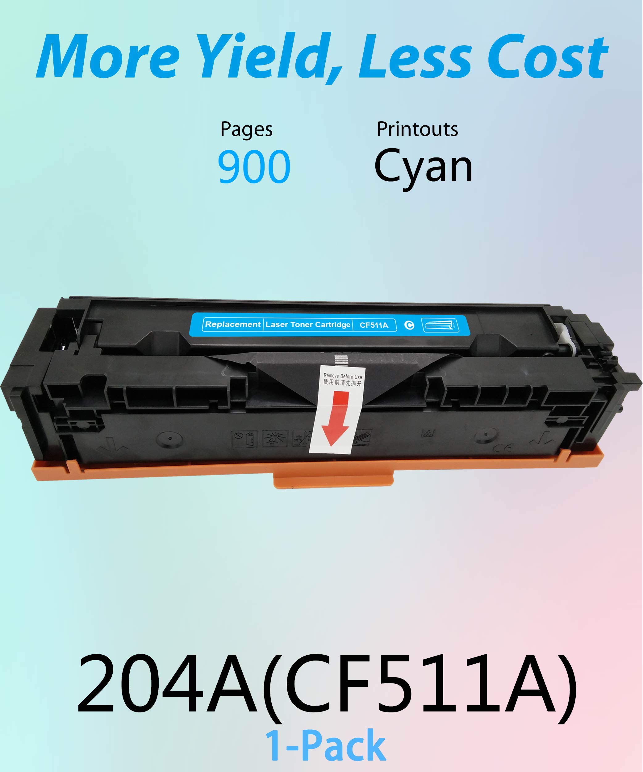 MM MUCH & MORE HP 204A CF511A 511A Compatible Toner Cartridge Replacement - Cyan (1 Pack) for HP Pro MFP M180nw M180n M181fw M181 M154nw M154a Printers | Perfect for Home Office & Small Business Printing Needs