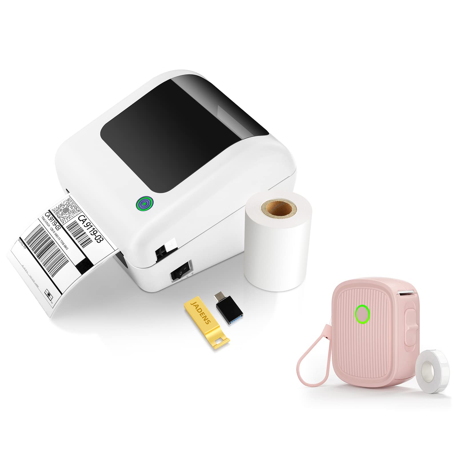 Thermal Label Printer & Bluetooth Label Maker (Pink) - Wireless Shipping Label Printer for Ecommerce, Small Business & Home Use - Compatible with Amazon, eBay, Shopify & USPS