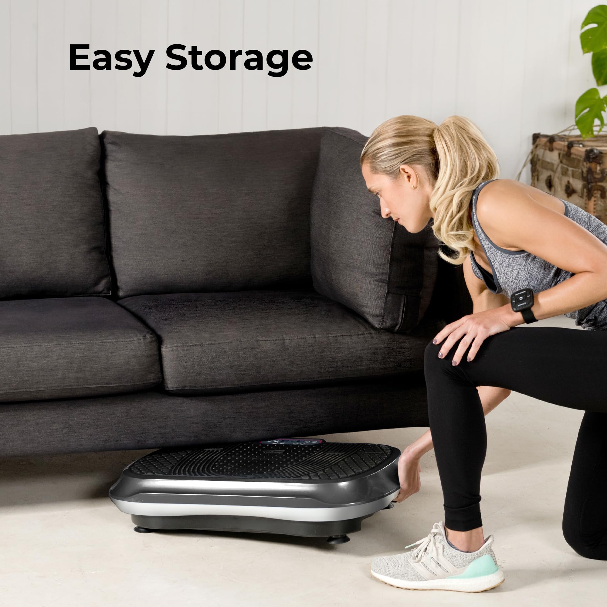 Lifepro Waver Vibration Plate Exercise Machine - High-Intensity Full-Body Workout Platform with Resistance Bands for Muscle Activation, Strength Toning & Fat Loss - Home Gym Fitness Equipment for Weight Loss & Recovery