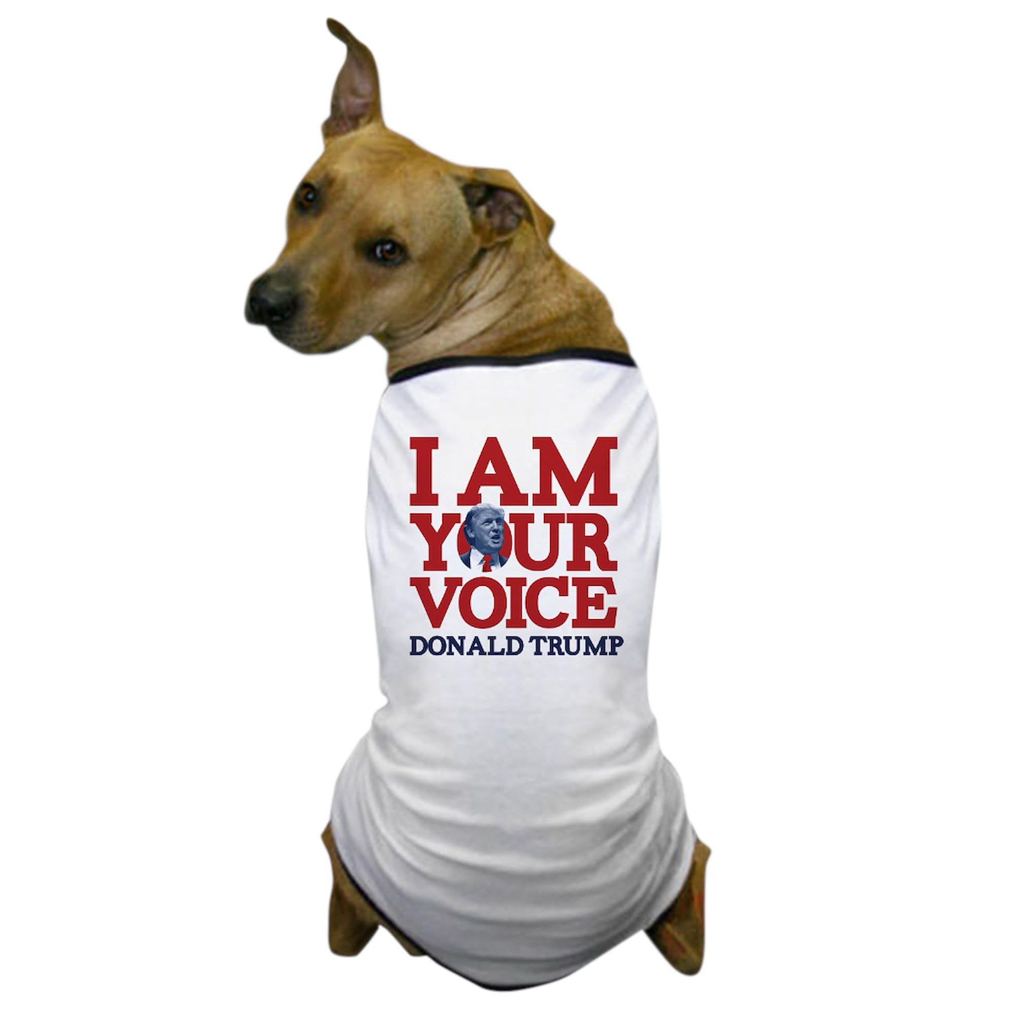 Donald Trump Funny Dog T-Shirt - 'I Am Your Voice' Pet Costume & Apparel for Small Medium Large Dogs - Perfect for Halloween, Parties & Political Events