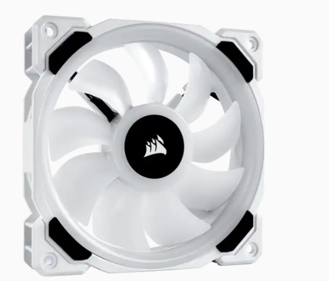 Corsair LL120 RGB White Single Fan - 120mm PWM PC Cooling Fan with RGB Lighting for Gaming PCs, Cases & Liquid Cooling Systems - Perfect for High-Performance Builds & Custom RGB Setups