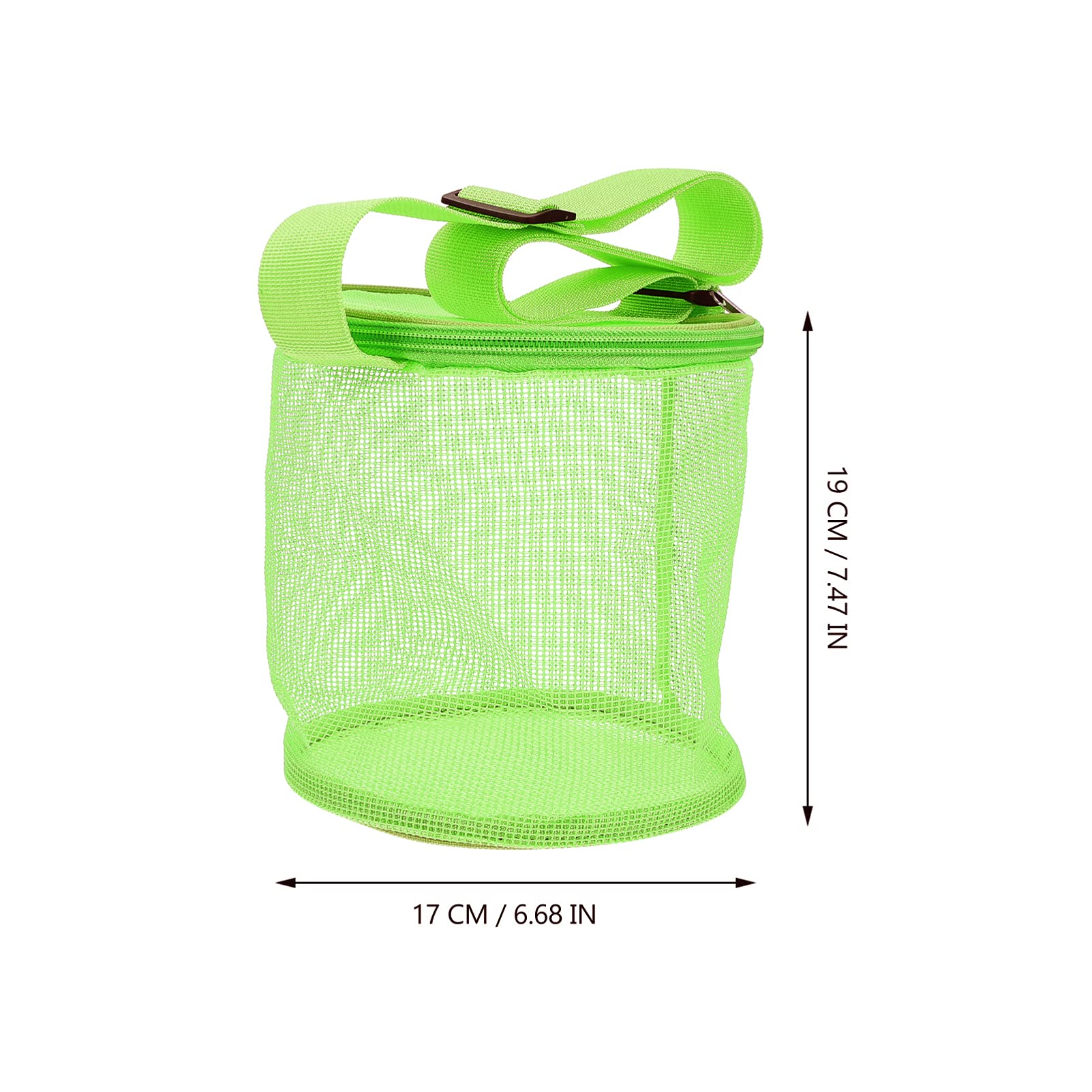 Large Mesh Beach Toy Bag with Zipper - Durable Cylindrical Tote for Boys & Girls - Perfect for Summer Beach Trips, Pool Parties & Outdoor Adventures