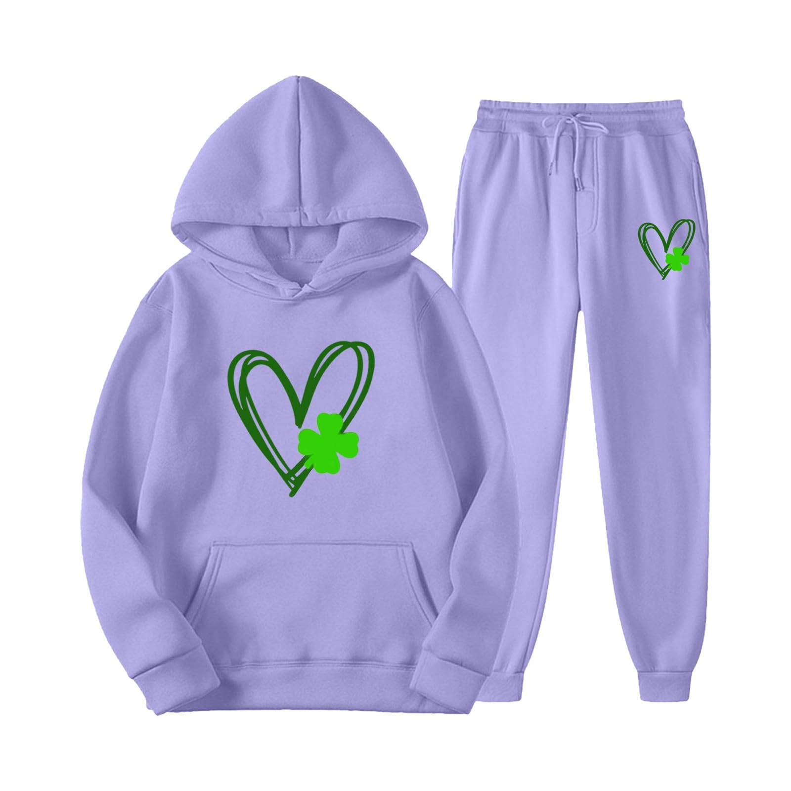 Women's 2-Piece Sweatsuit Set - Soft Casual Jogger Pants & Top Matching Outfit for Fall | Comfortable Lounge Wear, Running Errands, Gym, Travel & Everyday Wear