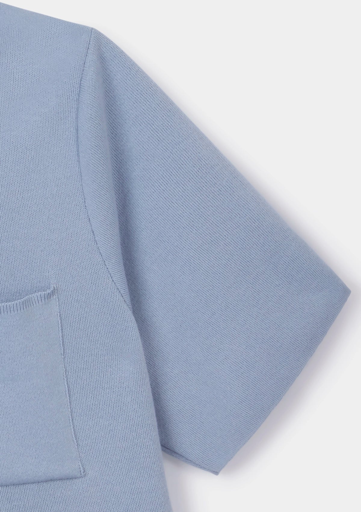 Men's Light Denim Cotton Knit Polo Shirt - Casual Short Sleeve Button Down Top for Summer | Perfect for Office, Golf, and Weekend Outings