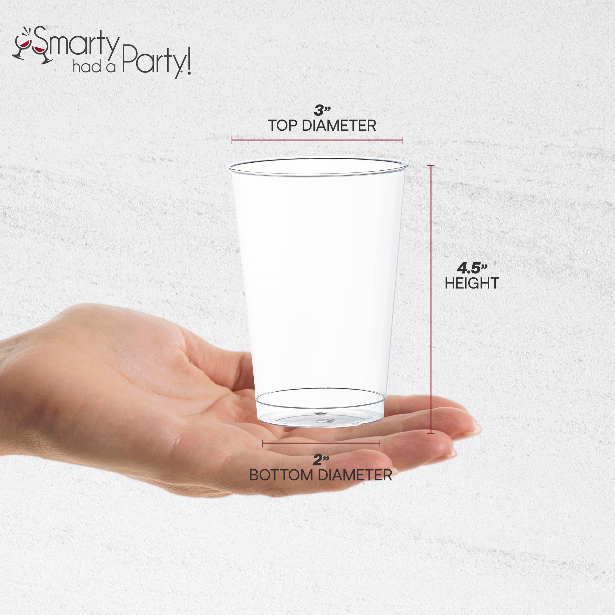 **Smarty Had A Party 12 oz Clear Disposable Plastic Cups – 600 Pack for Cocktails, Iced Coffee, Party Drinks & Beverages – Perfect for Weddings, BBQs, and Events**