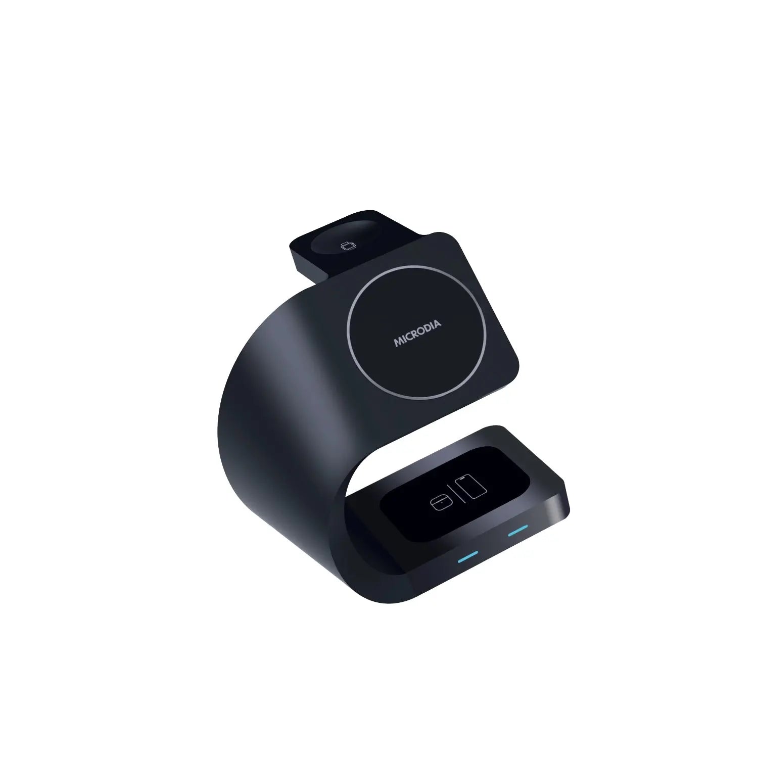 MICRODIA SNAPStation™ Curve Mini - 23W 4-in-1 Magnetic Wireless Charging Station for iPhone, Android, AirPods & Apple Watch | Fast Charging Pad for Home, Office & Travel