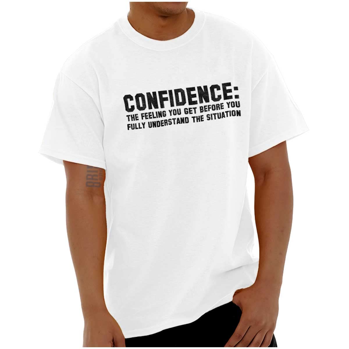 Confidence Fake Definition Sarcastic Graphic T-Shirt for Men & Women | Funny Humor Tee for Casual Wear, Parties & Gifts