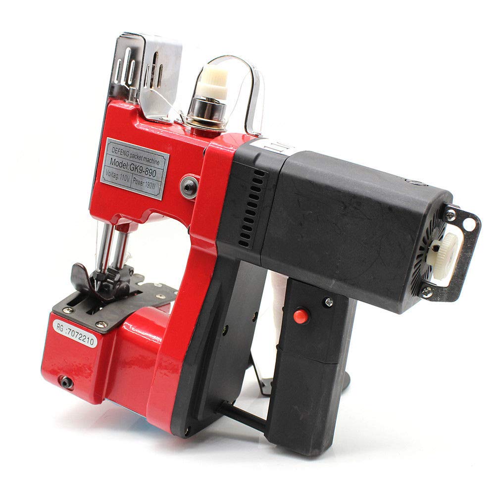 Industrial Portable Electric Bag Stitching Sewing Machine - Heavy Duty Sack Closer for Sealing Bags, Grain Sacks & Feed Bags - Ideal for Agriculture, Packaging & Warehouse Use