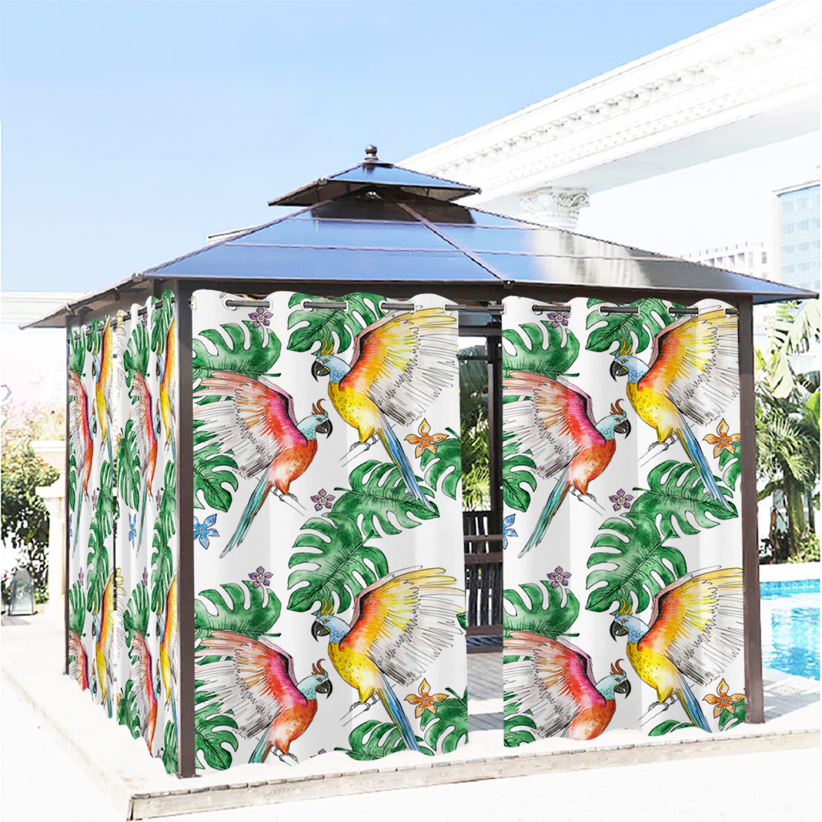 White Bird Gazebo Curtains 52