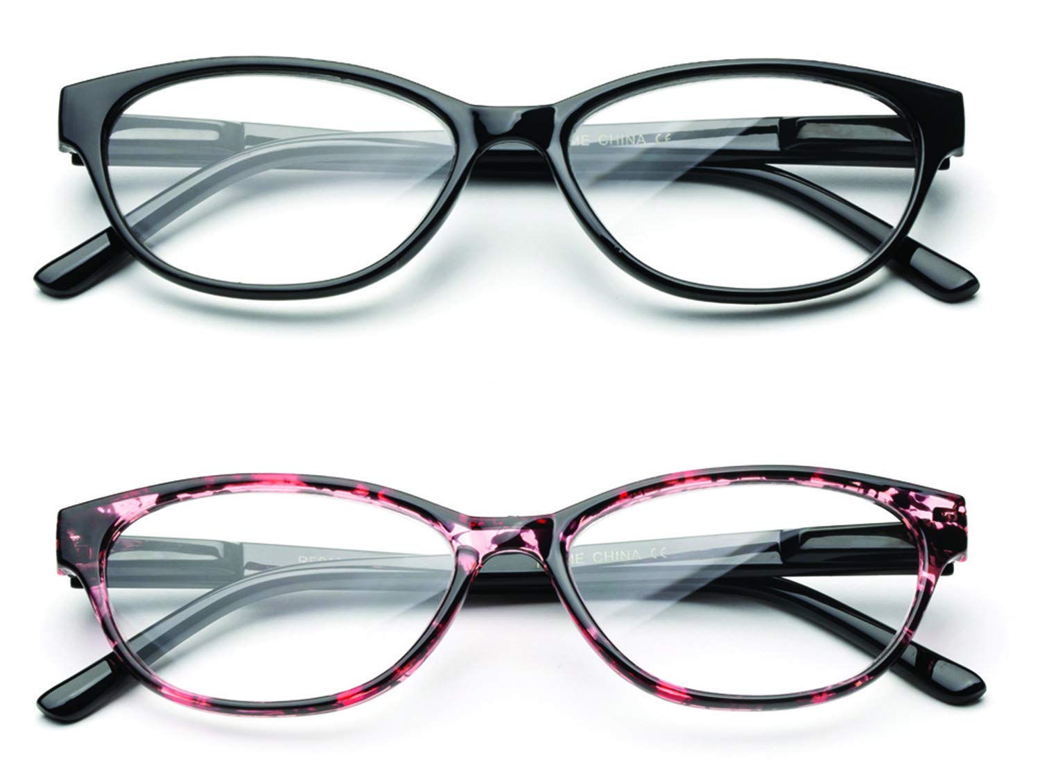 Trendy Cat Eye Glasses for Women - Clear Lens, Spring Hinge Frame - Perfect for Reading, Office Work & Fashion Accessories