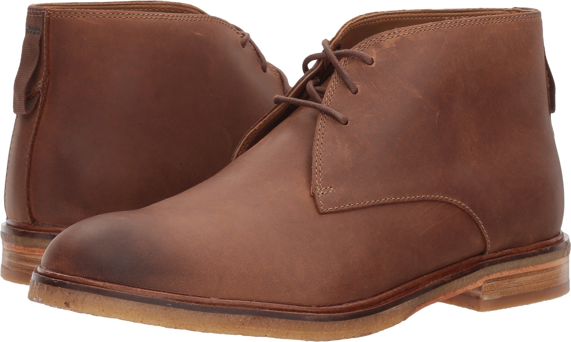 Clarks Clarkdale Bara Men's Casual Shoes Size 8 - Dark Tan Leather Loafers for Business, Office & Everyday Wear