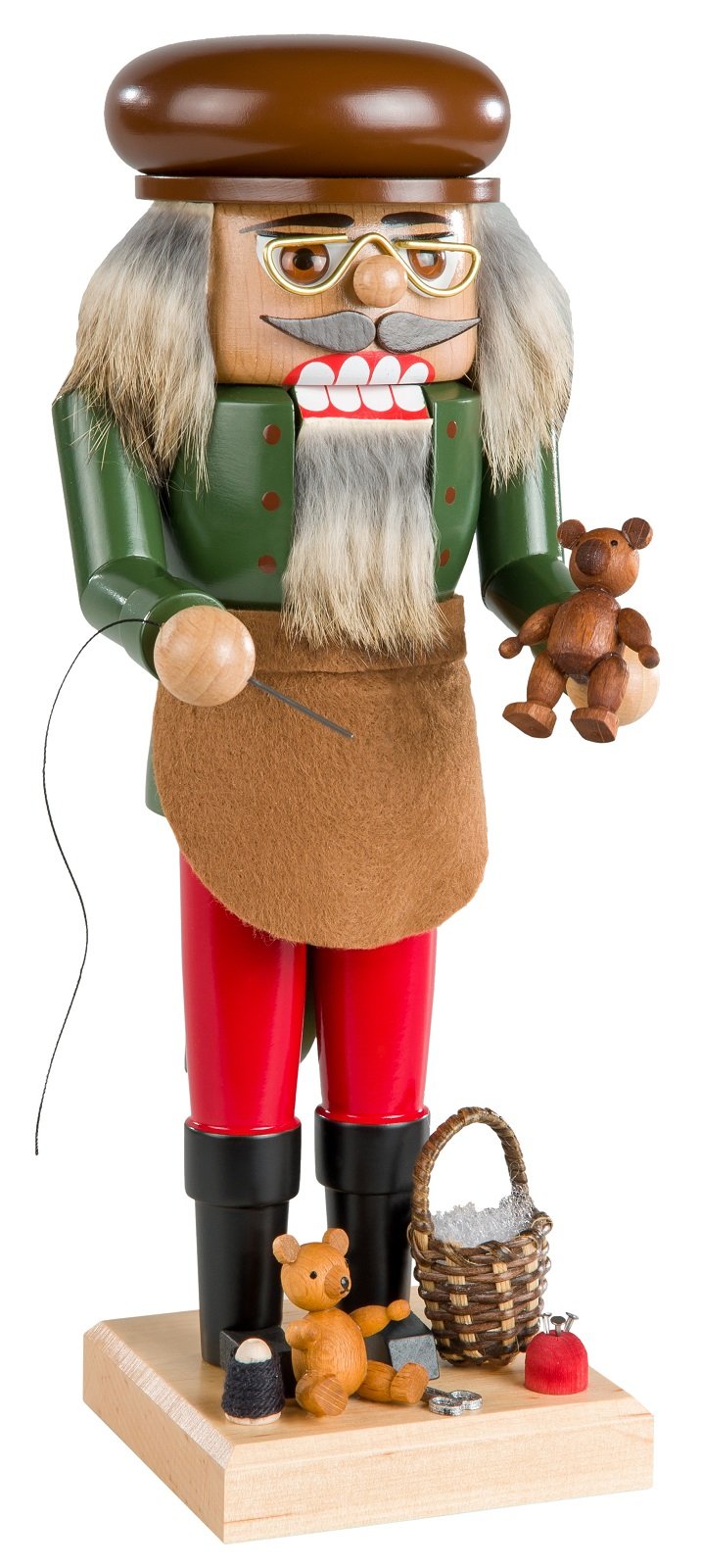 25cm Nutcracker Teddy Bear Maker - Perfect for Christmas Decorations & Holiday Gifts