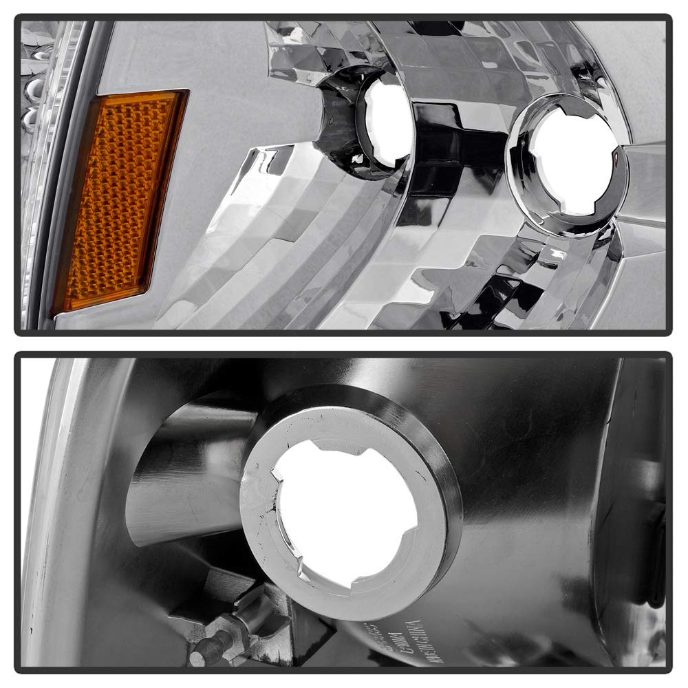 ACANII Chrome Headlights & Corner Signal Lights for 2002-2005 Ford Explorer - Driver & Passenger Side Replacement - Perfect for Night Driving & Off-Road Adventures