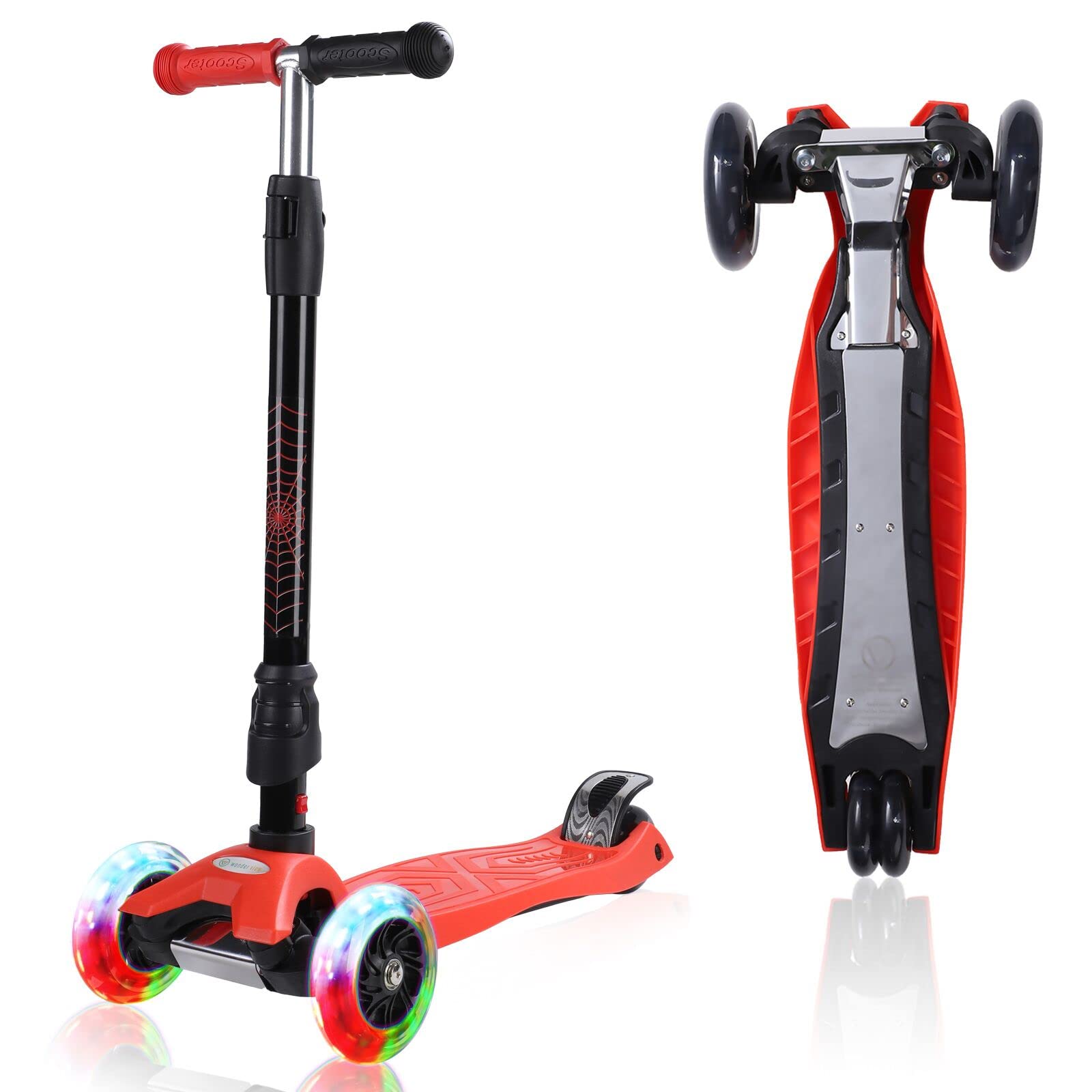 **Best 3 Wheel Scooter for Kids Ages 3-12 - LED Light Up Wheels, Adjustable Height & Sturdy Deck - Perfect for Outdoor Play, Commuting & Birthday Gifts**