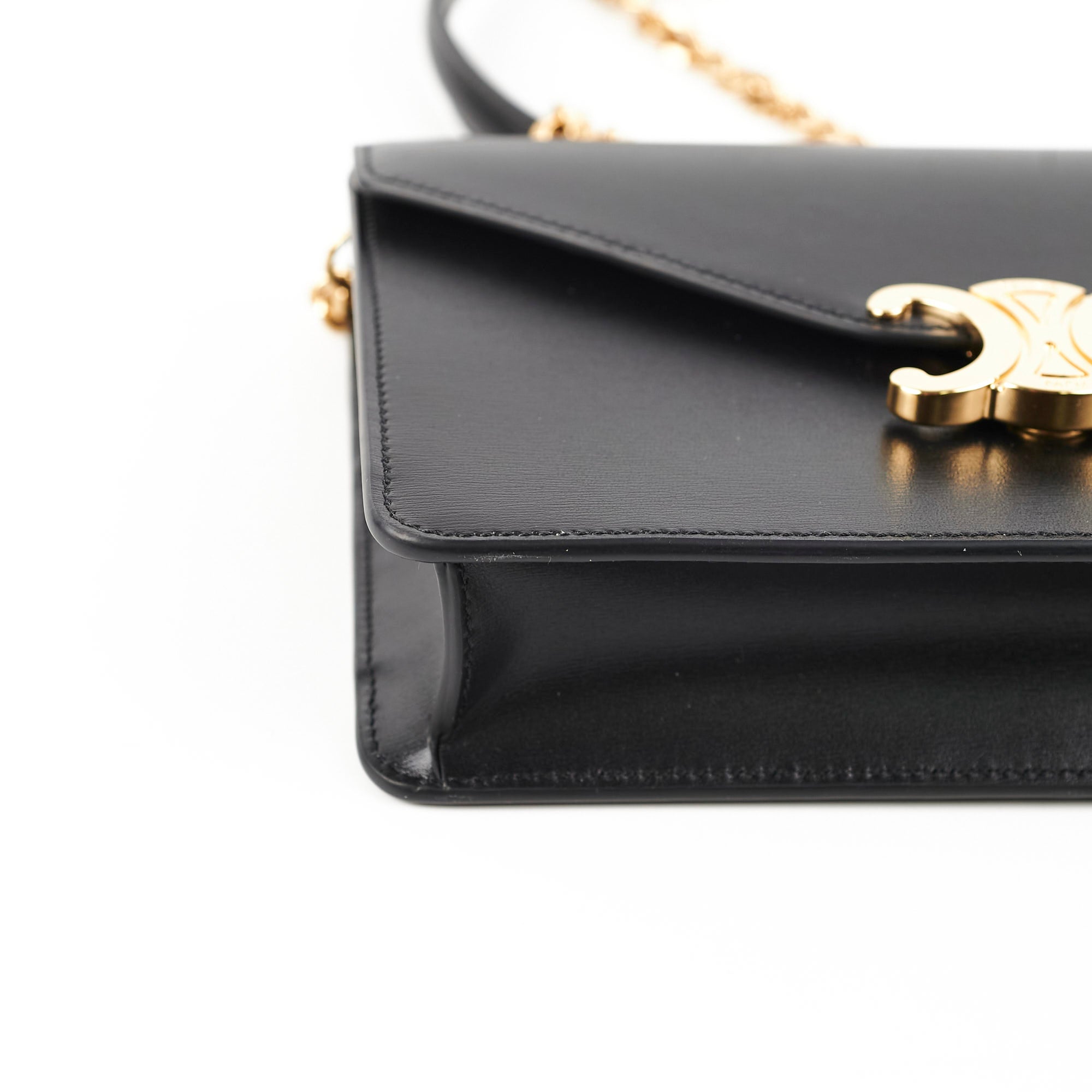 Celine Triomphe Black Wallet On Chain WOC - Stylish Crossbody Bag for Women | Perfect for Evening Parties, Date Nights & Daily Essentials