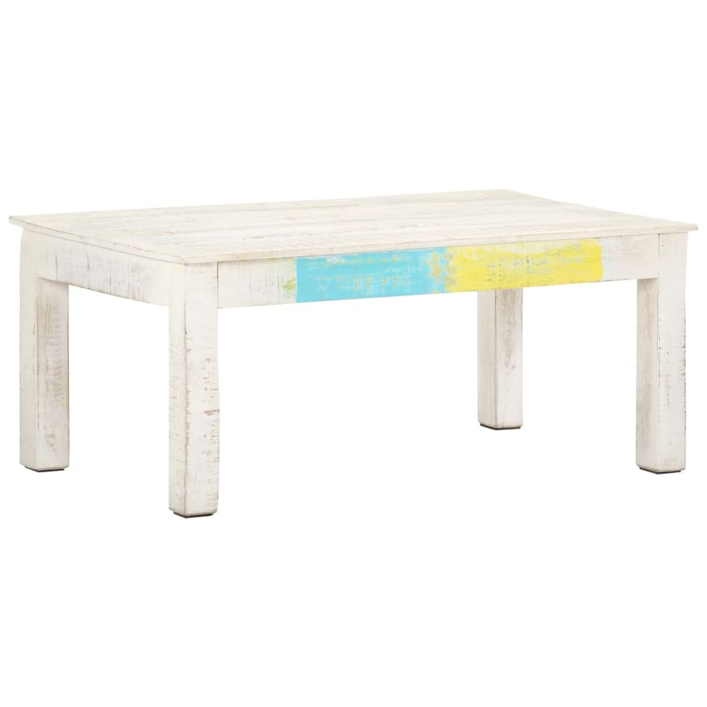 Rustic White Coffee Table 43.3