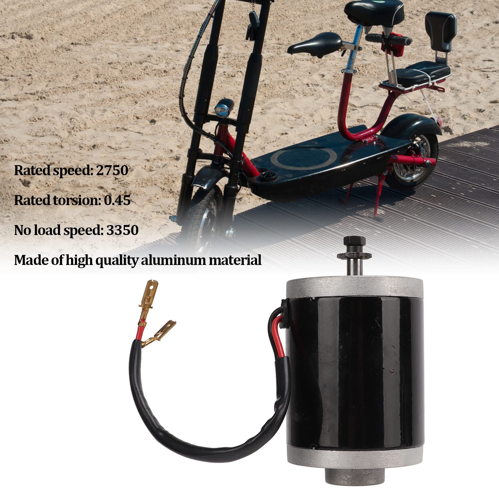 12V 120W Brush DC Motor with Metal Pulley - High Power Aluminum Electric Motor for Scooters, Bikes & Tricycles - Perfect for DIY Electric Vehicle Upgrades and Replacement Parts