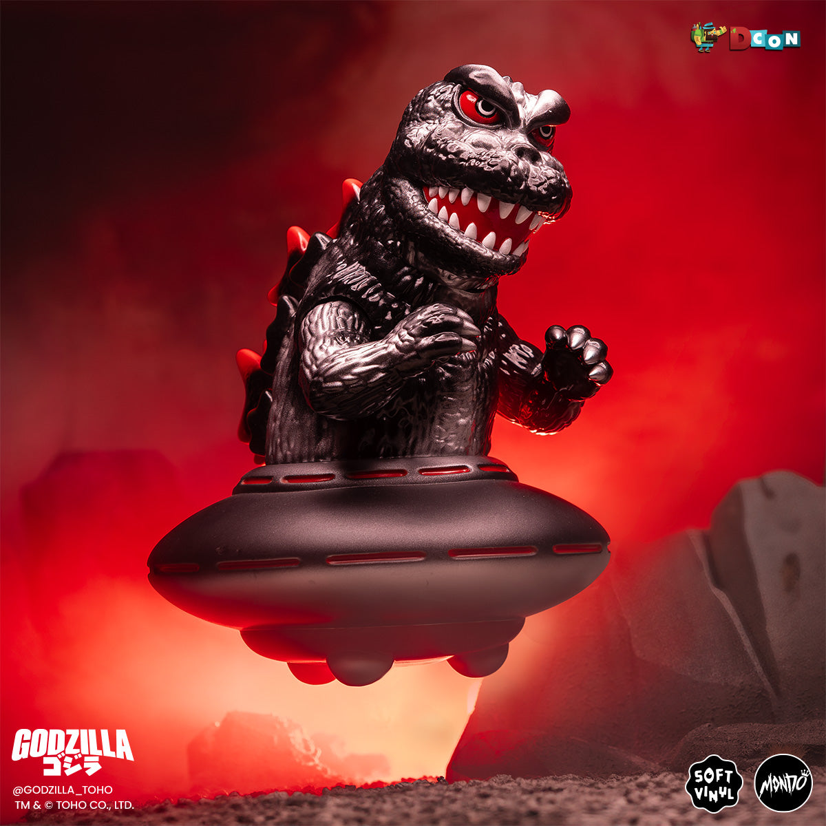 Godzilla UFO Soft Vinyl Figure - Xilien Black (Designer Con Exclusive) | Collectible Japanese Kaiju Toy for Display & Gifts | Perfect for Anime Fans & Pop Culture Collectors