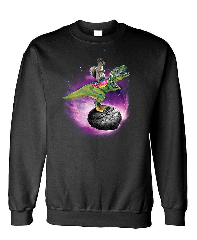 Squirrel Rider Fleece Sweatshirt - Cozy Pullover for Outdoor Adventures & Casual Wear