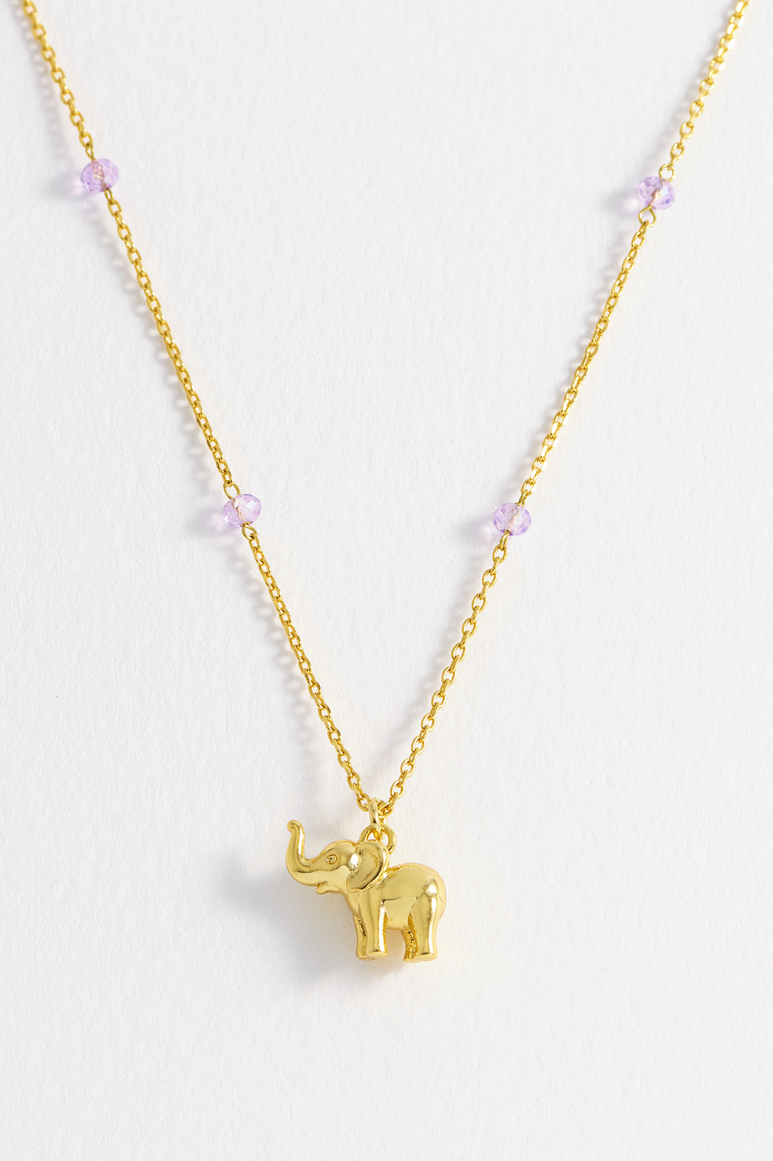 Elegant Lilac Elephant Pendant Necklace - Dainty Jewelry for Women, Perfect Gift for Birthday, Anniversary & Everyday Wear