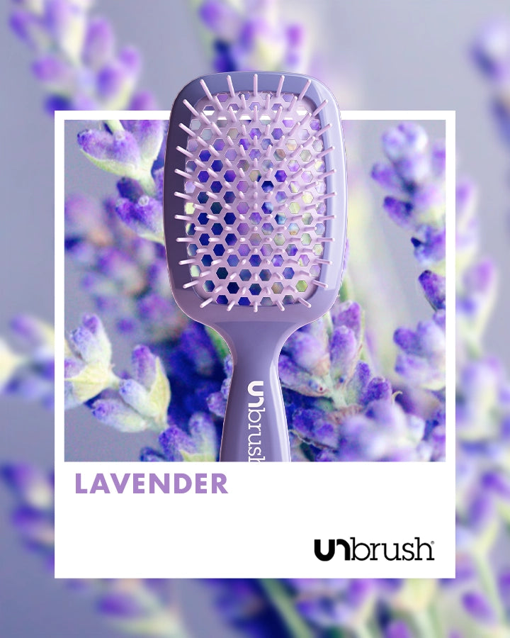 UNbrush Detangling Hair Brush for Wet & Dry Hair - Pain-Free Knot Remover, Gentle on Scalp (Lavender) - Perfect for Curly, Straight & Thick Hair at Home or Travel