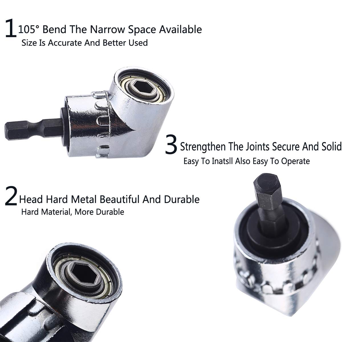 105 Degree Right Angle Drill Attachment - 1/4