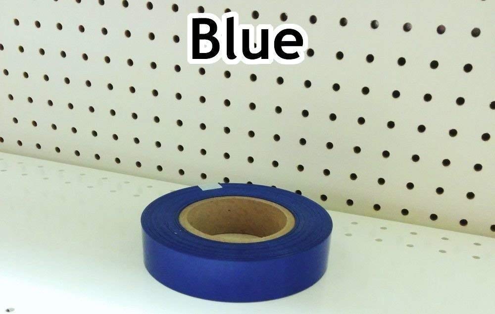 STORE FIXTURES DIRECT 10-Pack Blue Vinyl Gondola Shelving Inserts - 130 FT x 1.25 in Ticket Channel Decorative Strips for Retail Store Displays & Supermarket Shelving Organization