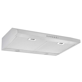 Ancona UC64NL 30 Inch Stainless Steel Ducted Under Cabinet Range Hood with Night Light - Powerful Kitchen Ventilation for Smoke & Odor Removal - Perfect for Modern Home Cooking