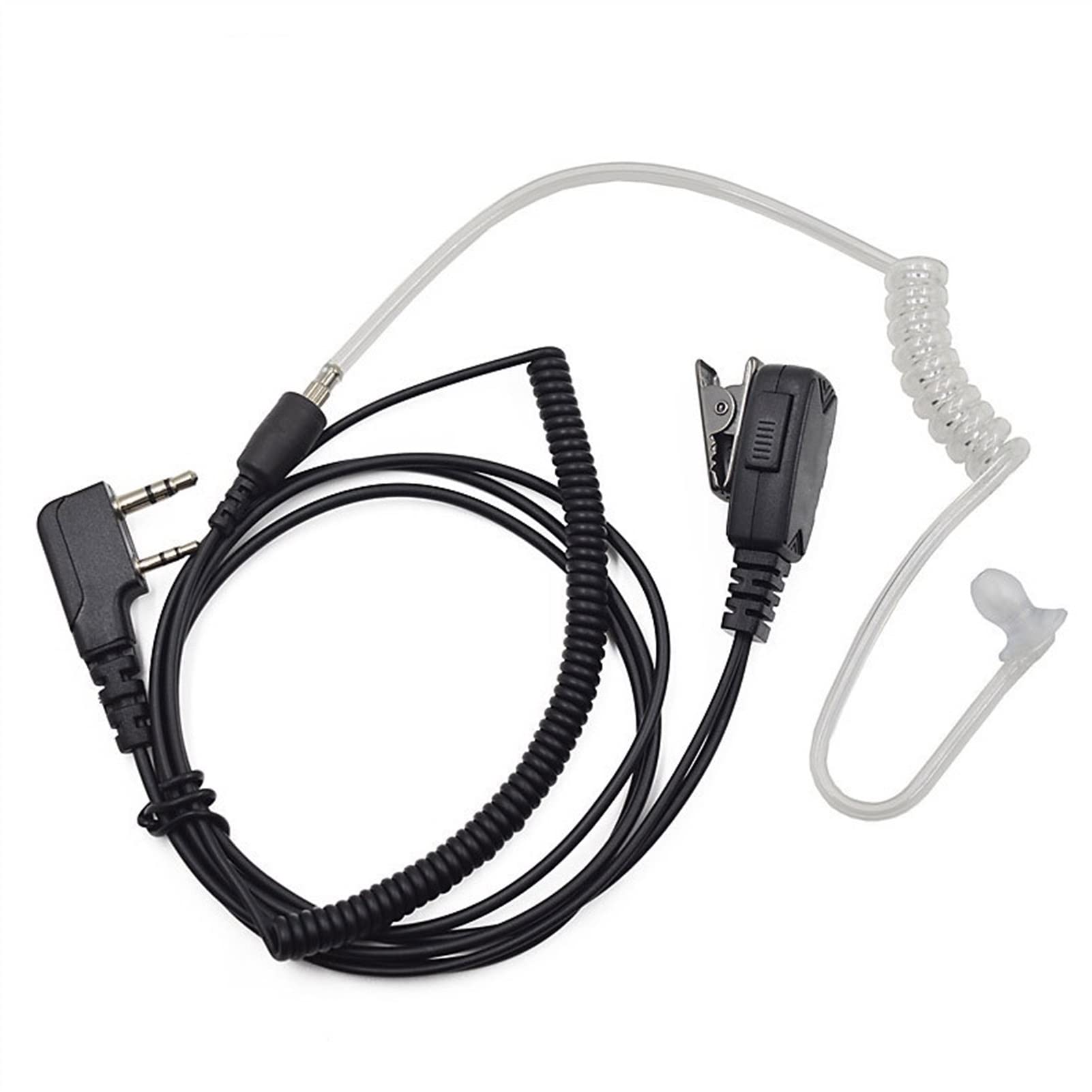 BMINO 2-Pin PTT Headset Microphone for Kenwood Walkie-Talkies - Compatible with Two-Way Radios, Clear Communication for Security, Construction & Outdoor Adventures