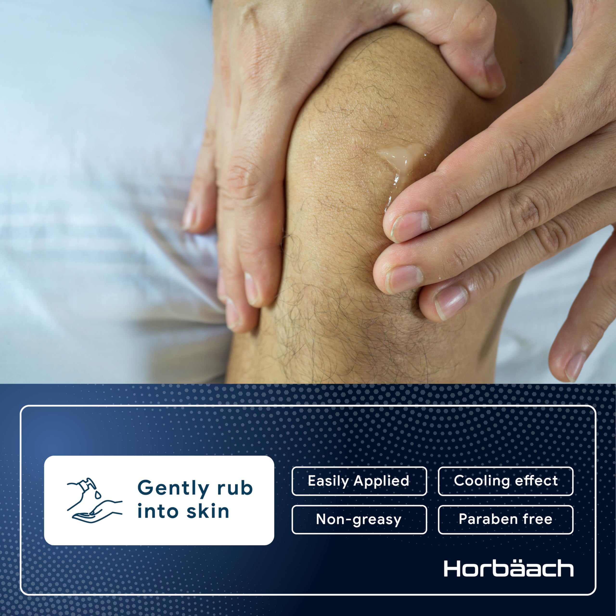 Horbaach Glucosamine Gel with Menthol & Capsicum - 150ml Fast Absorbing, Non-Sticky, Non-Greasy Joint Pain Relief Gel for Arthritis, Muscle & Back Pain - Perfect for Active Lifestyles & Post-Workout Recovery