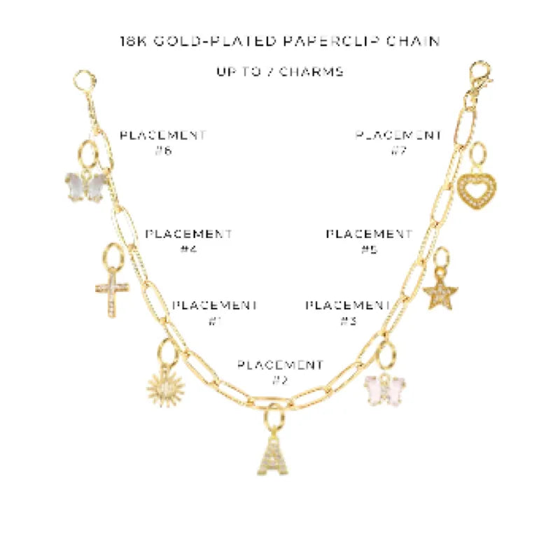 Elegant Charm Bracelet with Assorted Charms - Perfect for Gifts, Parties & Everyday Wear | $46.00