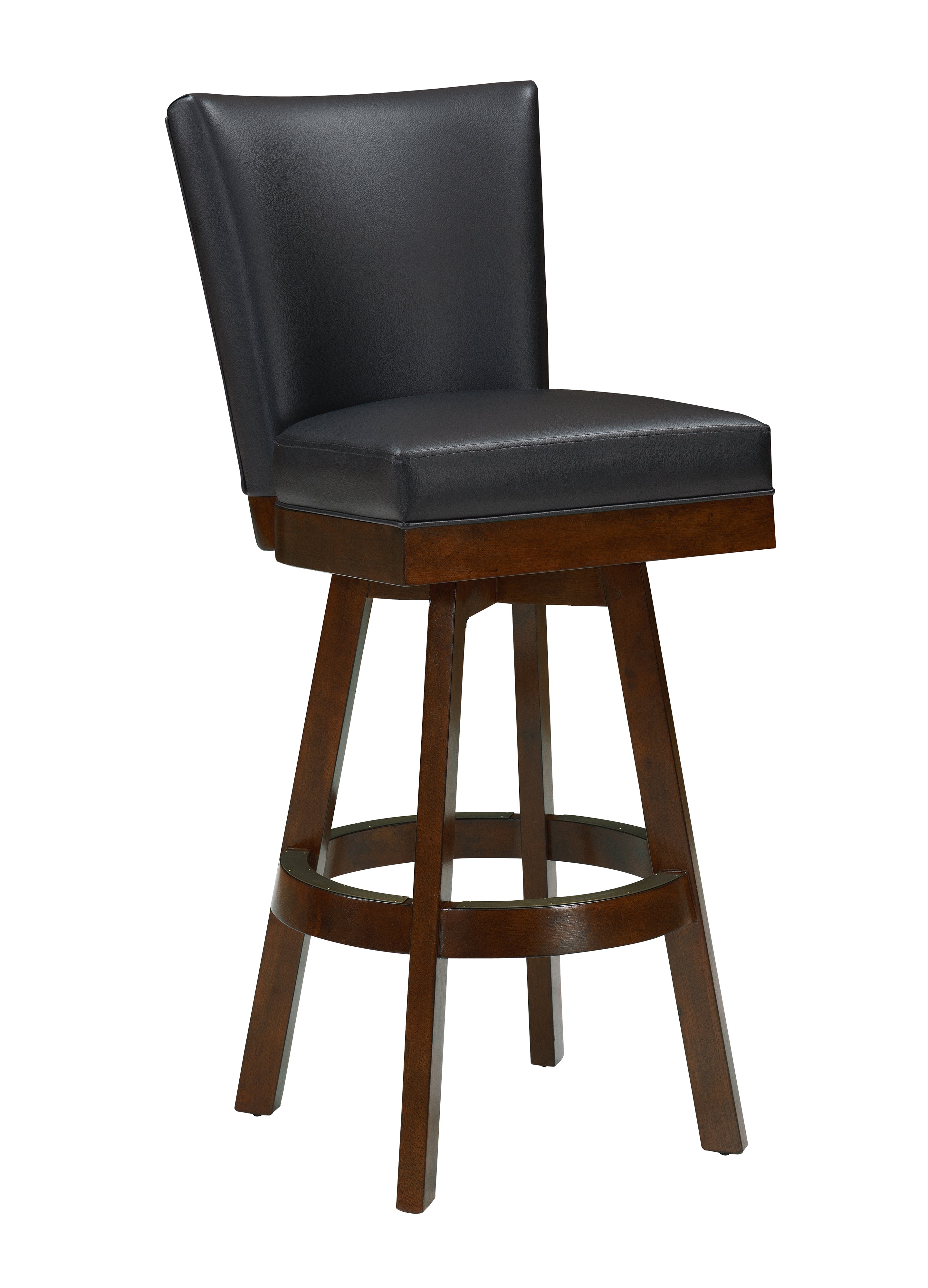 Classic Flex Back Bar Stool - Adjustable Height Swivel Bar Chair with Padded Seat - Perfect for Kitchen Island, Home Bar & Counter Dining
