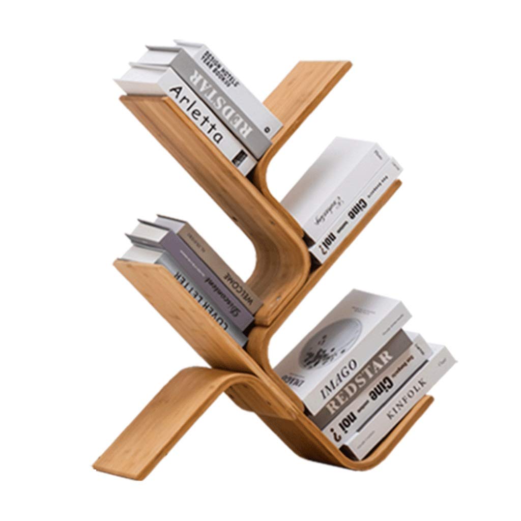 Natural Bamboo Bookshelf & Storage Organizer - 3/4/5/6 Tier Multipurpose Rack for Office Supplies, Home Decor, Books & Gifts (4-Tier) | Perfect for Home Office, Living Room & Bedroom Organization