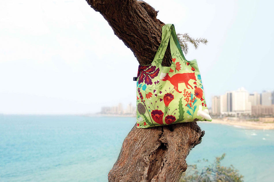 LOQI Eco-Friendly Tote Bag - FOREST Collection by Cristina Caramida | Reusable Shopping Bag for Groceries, Beach & Daily Use