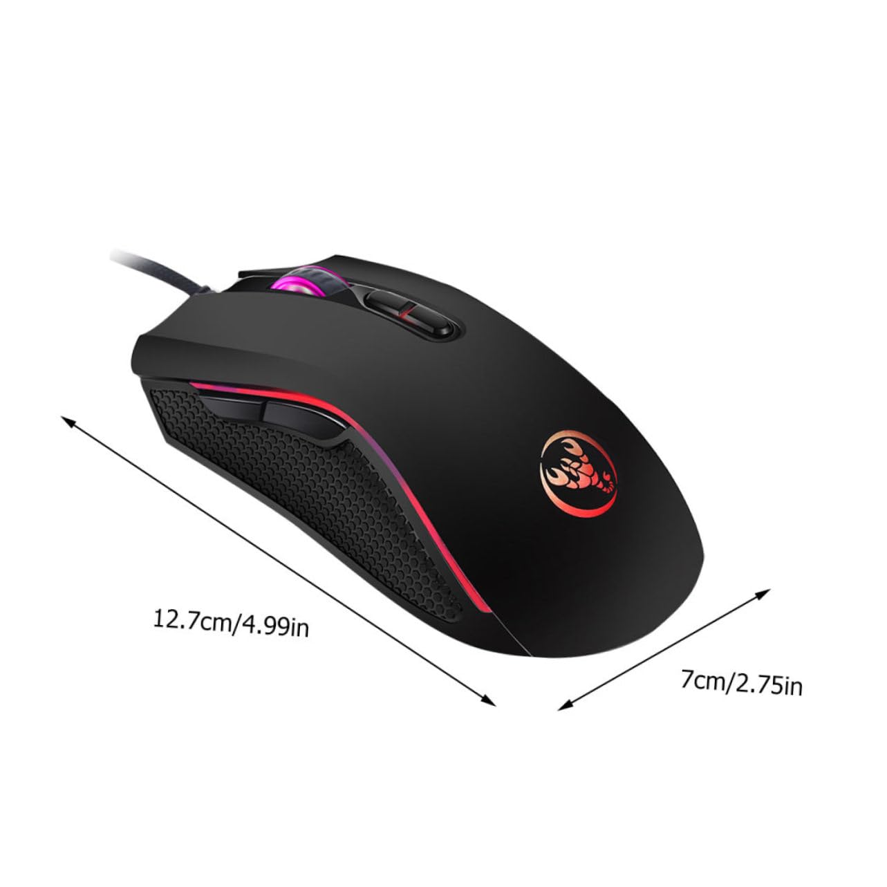 EVGOOGYY 1-Piece Wired Computer Mouse - Ergonomic Plastic Design for PC, Laptop, Office & Gaming Use - A869 Model (Black) - Perfect for Work, Study & Home Computing