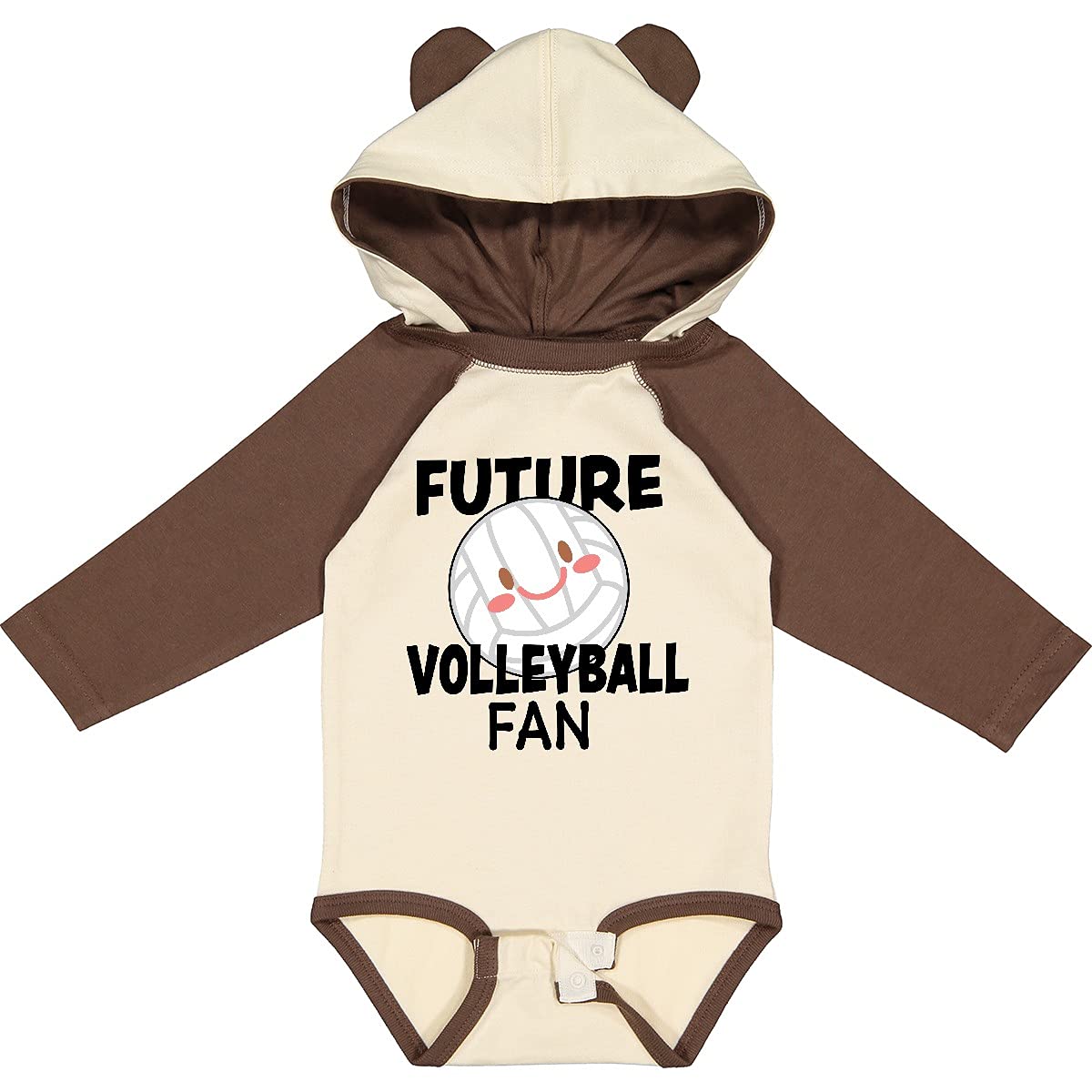 Inktastic Future Volleyball Fan Long Sleeve Baby Bodysuit - Soft Cotton Creeper for Infants & Toddlers - Perfect for Sports Events, Team Support & Casual Wear