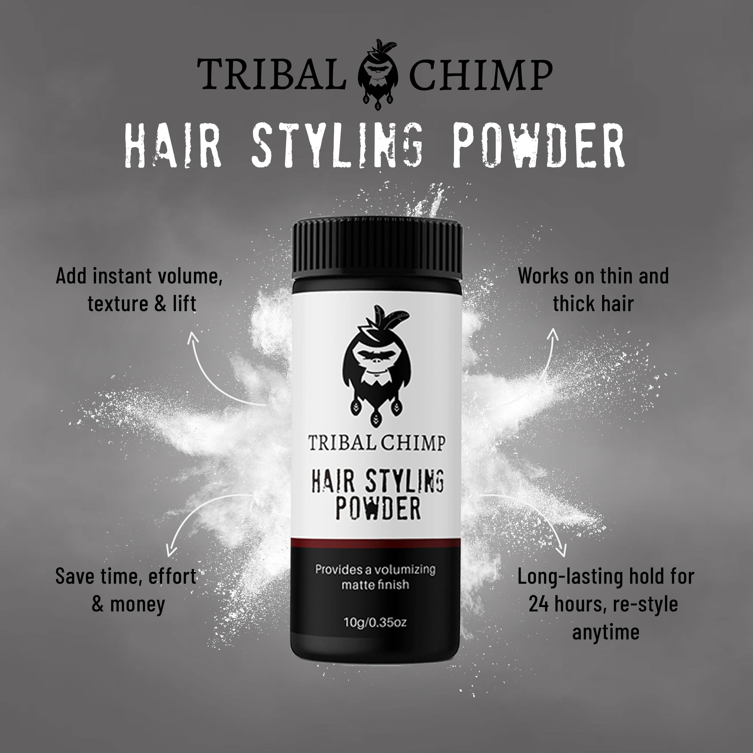 Best Hair Styling Powder for Men & Women - All-Day Invisible Hold Volumizing Texture Powder with Matte Finish (6-Pack, 10g Each) | Perfect for Fine Hair, Thickening & Creating Natural-Looking Volume for Everyday Styling