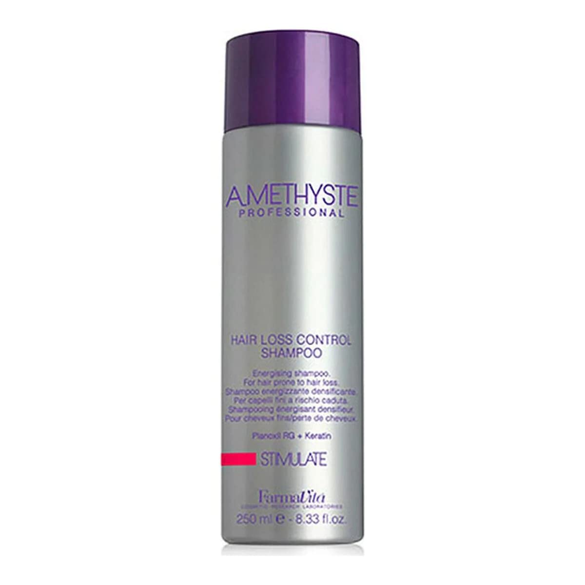 AMETHYSTE Professional Hair Loss Control & Stimulating Shampoo 250ml - Volumizing Treatment for Thinning Hair, Promotes Hair Growth - Ideal for Daily Use at Home & Salon