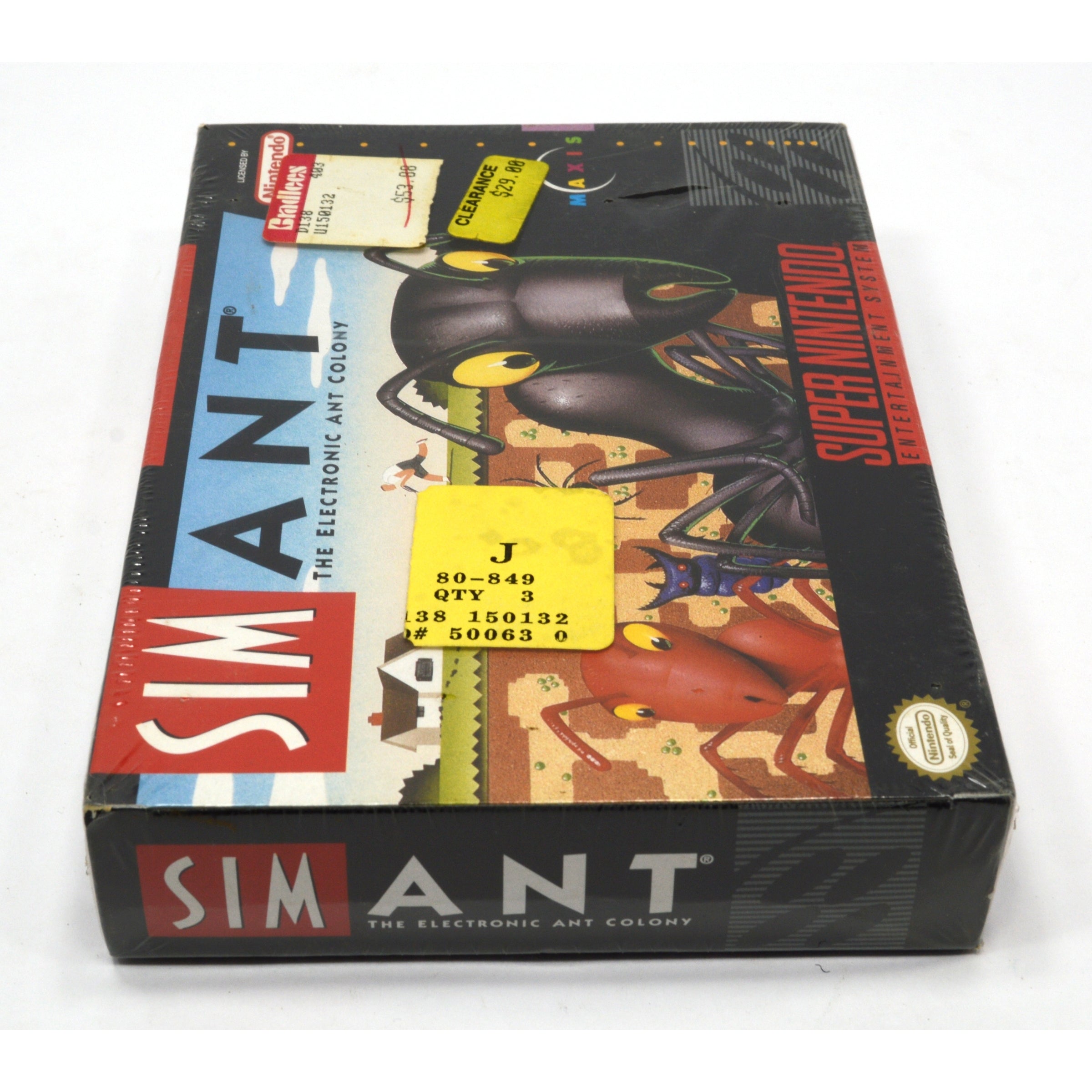 Brand New Super Nintendo SNES SIM ANT Game - MISB NIB MIB Sealed North America Version - Perfect for Retro Gaming Collectors & Classic Console Enthusiasts
