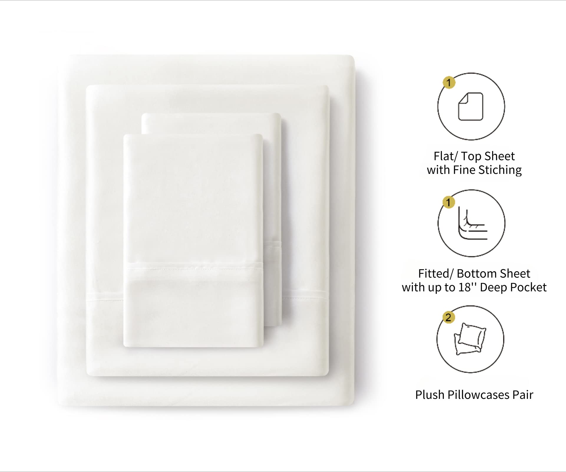 Luxury Silk Satin Sheets Set - California King Size with Deep Pockets | Cooling, Soft & Hypoallergenic Bedding | Ivory Satin Sheets for Ultimate Comfort | Perfect for Hot Sleepers & Allergy Sufferers | Ideal for Master Bedrooms & Luxury Hotels
