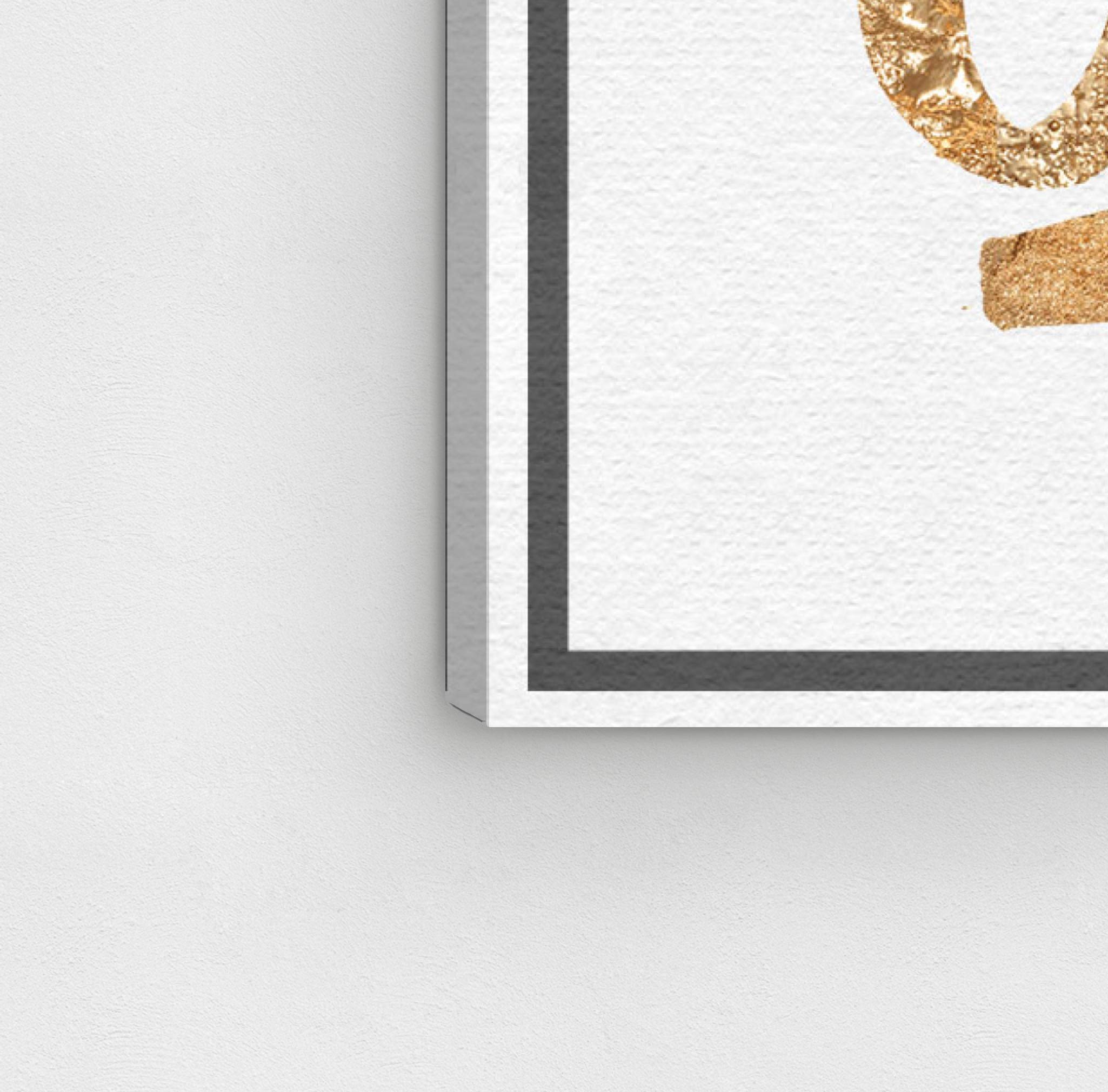 Oliver Gal Artist Co. Gold & Black Typography Wall Art Canvas Print - 30