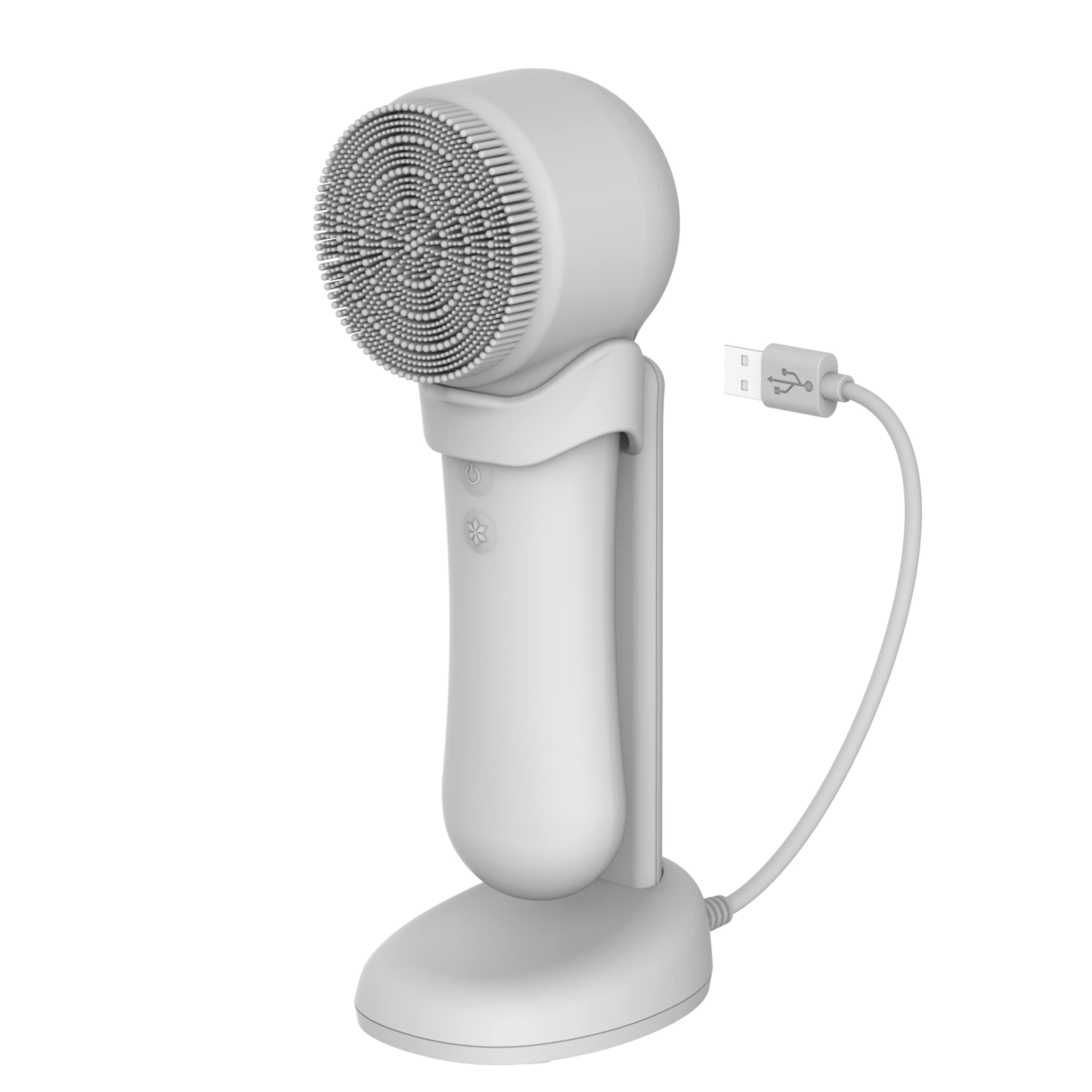 Conair Cryotherapy Advanced Facial Cleansing Brush with Ultra-Hygienic Silicone Brush Head & Cooling Plate - Reduces Puffiness, Soothes Inflammation - Perfect for Daily Skincare & Post-Workout Facial Care