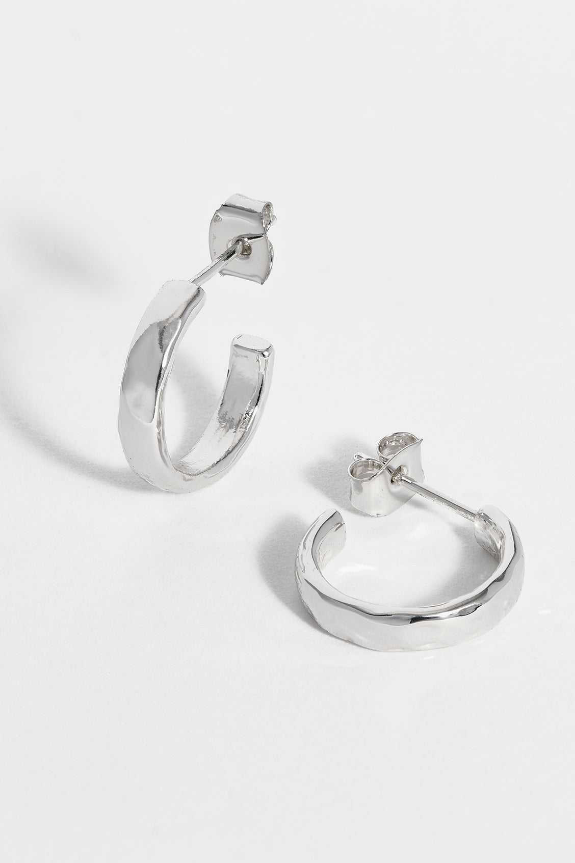 Sterling Silver Plated Textured Hoop Earrings for Women - Trendy Boho Chic Jewelry Gift - Perfect for Parties, Weddings & Everyday Wear (Ebe5357S)