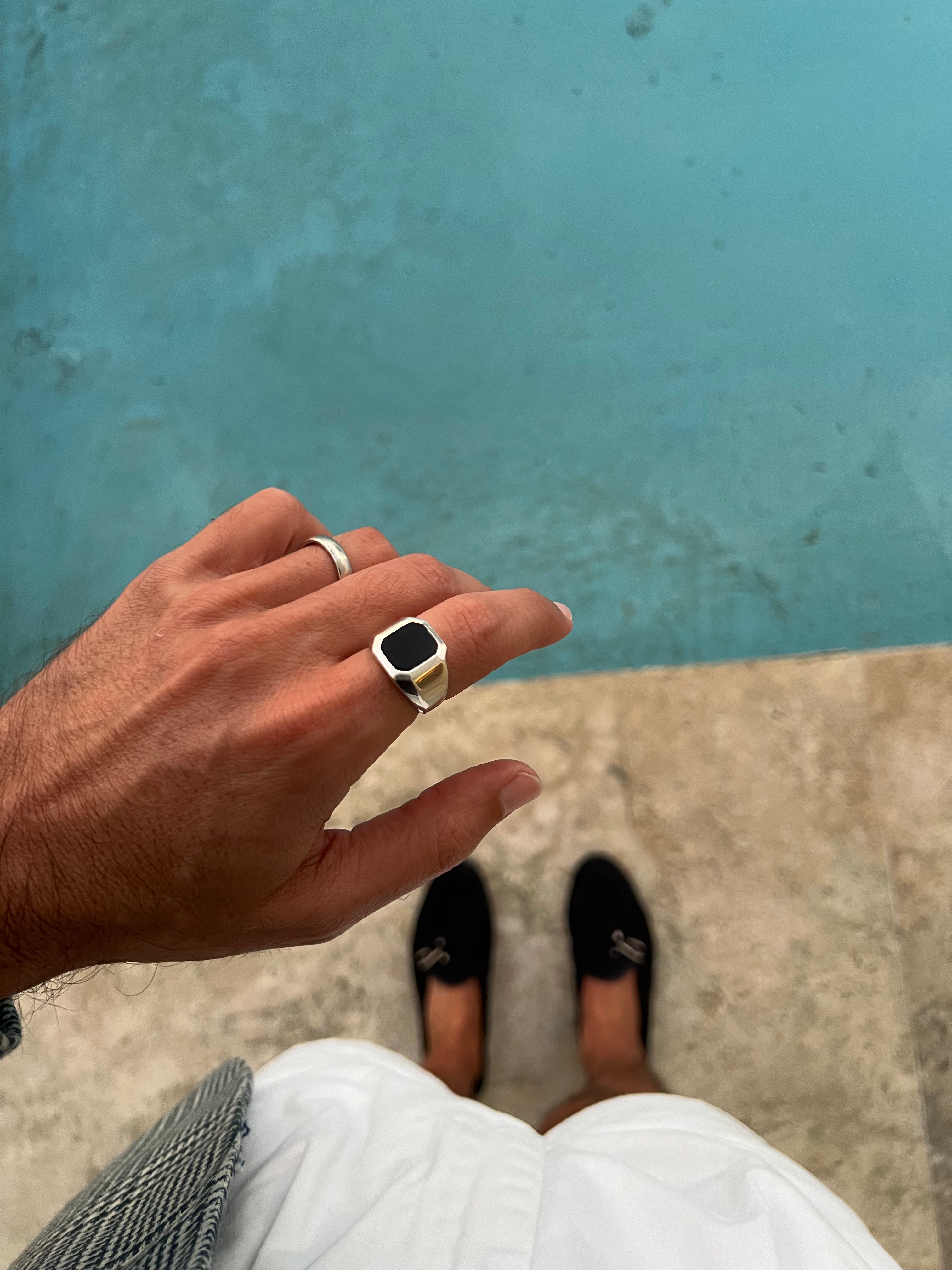 Sterling Silver Onyx Ring for Women - Elegant Jewelry Gift for Anniversary, Birthday & Special Occasions