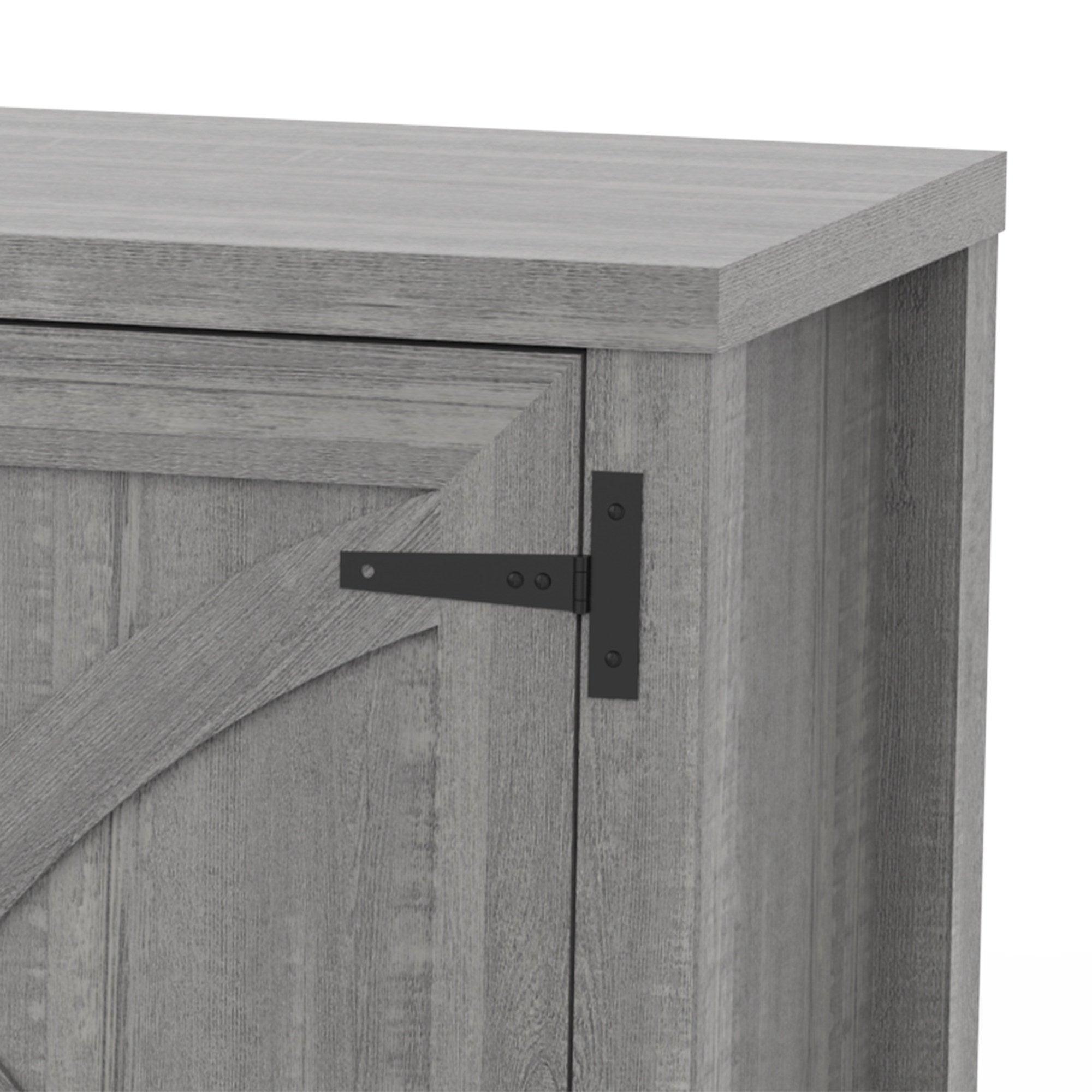 Rustic Farmhouse TV Stand for 58 Inch Flat Screen - Solid Wood Entertainment Center with Storage Cabinet - Perfect for Living Room, Home Theater & Family Room Decor