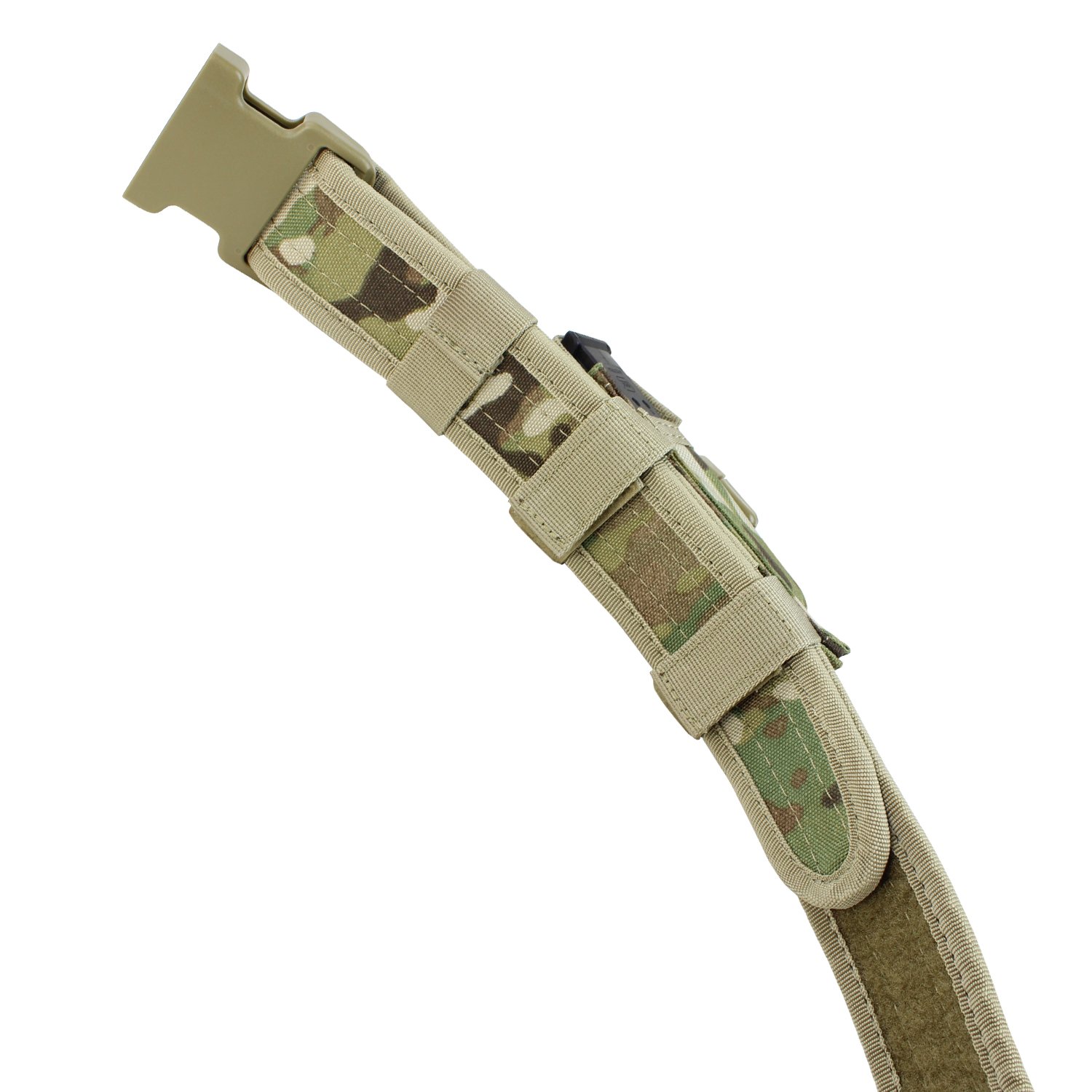 Condor Men's Tactical Belt - Heavy Duty Military Style Rigid Webbing Belt for Outdoor, Hiking & Work - Adjustable Waist 1.75